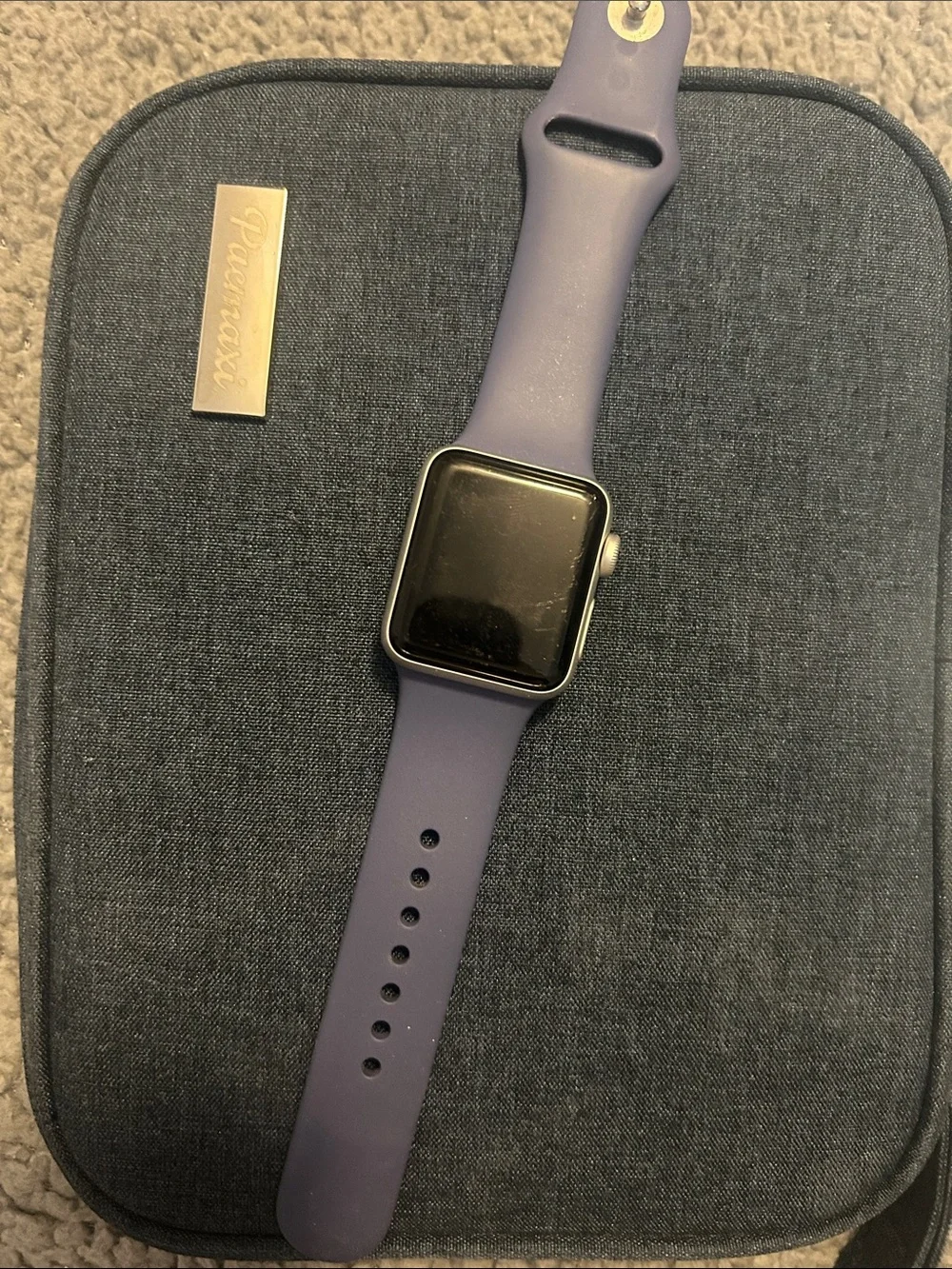 Apple Silicone Smartwatch Set with Black Face